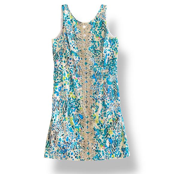 Lilly Pulitzer Ember Shift‎ Dress Sea Oat Escapades Everglades Size 4 Sirens - Picture 1 of 10